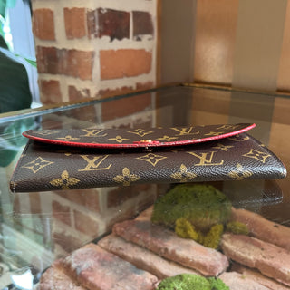 LOUIS VUITTON Coquelicot LV Monogram Canvas Emilie Wallet