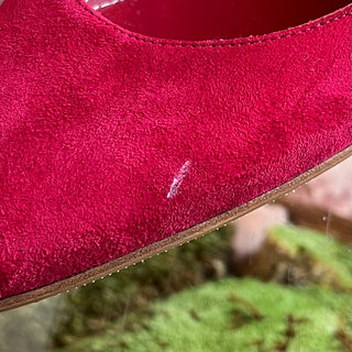 MANOLO Red Suede Heel SZ 38 (US 8)