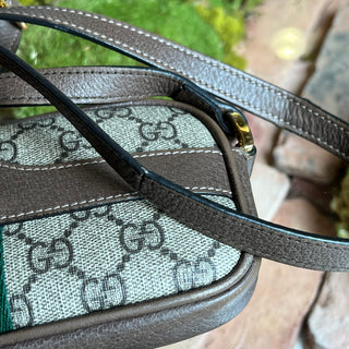 GUCCI Beige Brown Vintage Ophidia GG Canvas Crossbody