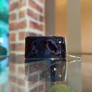 LOUIS VUITTON Amarante Vernis Maroon Patent Leather Key Pouch