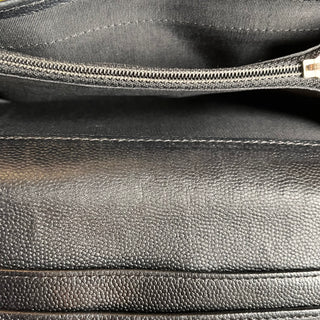 CHANEL Black Caviar Leather Fold-Over Wallet