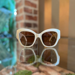 GUCCI GG0808S 002 Cat3 Cream Acetate Oversized Sunglasses