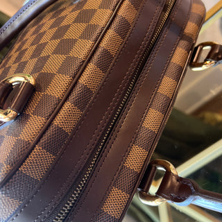 LOUIS VUITTON Duomo Damier Ebene Brown Canvas Satchel Bag