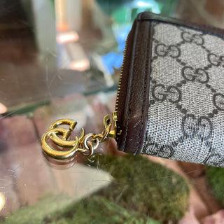 GUCCI Ophidia GG Supreme Monogram Canvas Zip-Around Wallet
