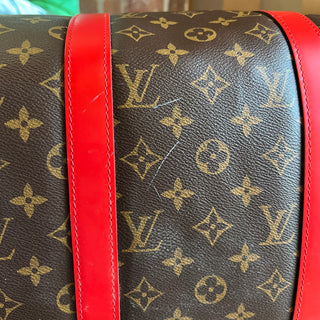 LOUIS VUITTON Keepall Bandouliere 50 Coquelicot Monogram