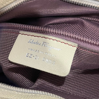 FERRAGAMO Marisa Cream Crochet Shoulder Bag