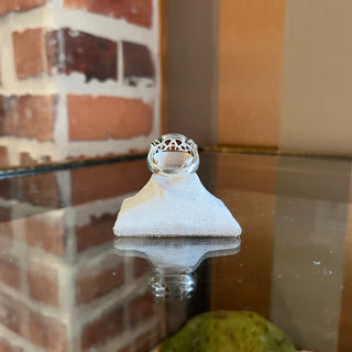 LAGOS Vintage Pink Quartz Sterling Silver Caviar Ring