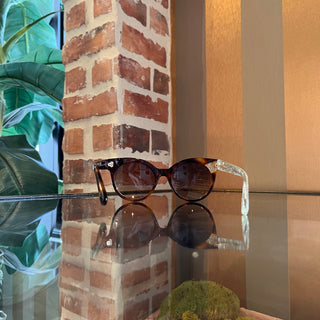 JIMMY CHOO MIRTA/S Tortoise Shell Acetate Round Sunglasses