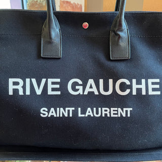 SAINT LAURENT Rive Gauche Canvas Tote