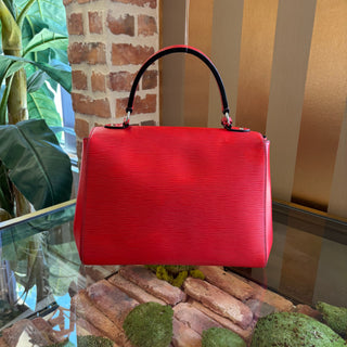 LOUIS VUITTON Red Epi Cluny MM
