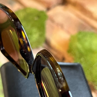 CHANEL 71334 Black Brown Tortoise Quilted Square Sunglasses
