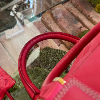 LOEWE Amazona 28 Pink Calfskin Satchel Bag