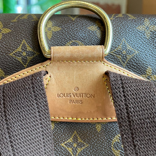 LOUIS VUITTON Montsouris GM Brown Monogram Canvas Vintage Drawstring Backpack