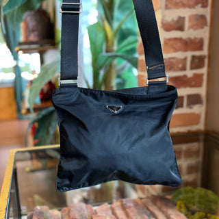 PRADA Black Nylon Crossbody Bag