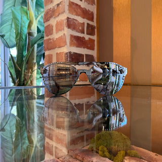 VERSACE MOD.2161 Silver Metal Aviator Sunglasses