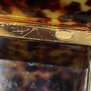 CHANEL Minaudiere Brown Tortoiseshell Acrylic Vintage Crossbody