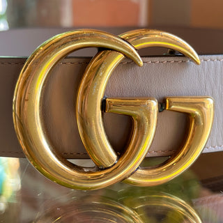 GUCCI GG Supreme Beige/Ebony Coated Canvas Belt SZ 95/38