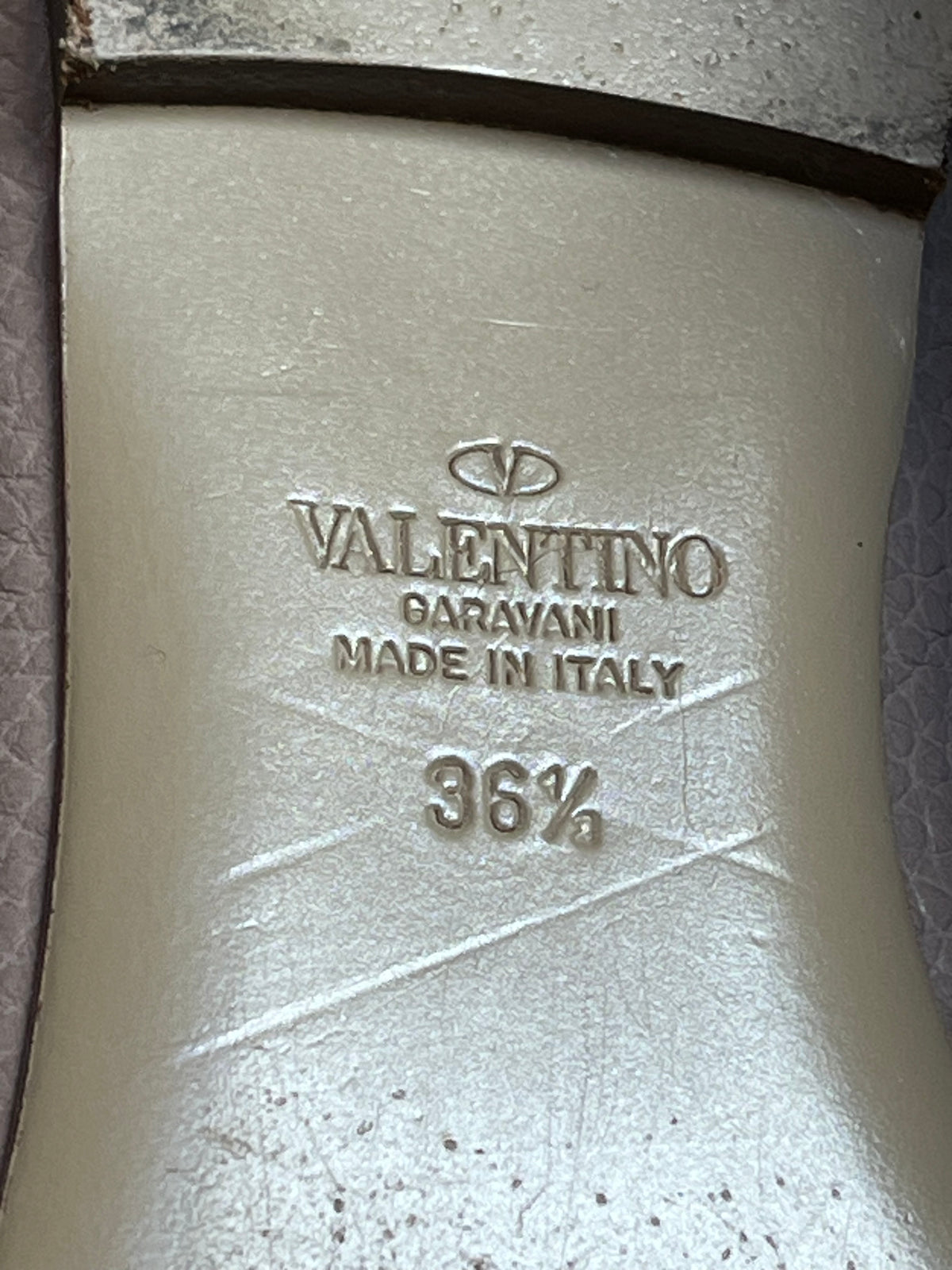 Valentino Nude Leather Rock Stud Flats SZ 36.5