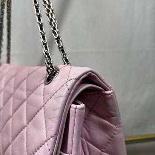 CHANEL Reissue Flap Bag 2.55 225 Pink Calfskin Quilted Shoulder Bag