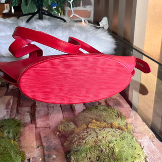 LOUIS VUITTON Saint Jacques PM Red Epi Leather Tote Bag