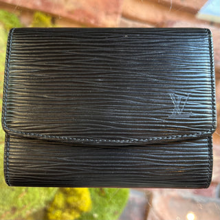 LOUIS VUITTON Elise Black Epi Leather Wallet