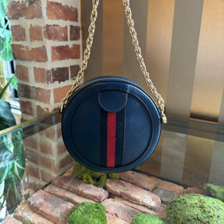 GUCCI Blue Round Crossbody