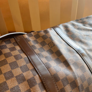 LOUIS VUITTON Keepall 55 Damier Ebene Brown Canvas Duffel