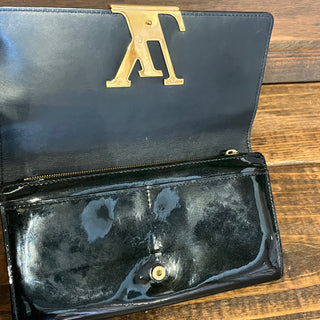 LOUIS VUITTON Louise Black Vernis Leather Wallet