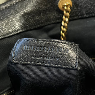 SAINT LAURENT Nolita Black Grain De Poudre Shoulder Bag