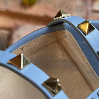 VALENTINO  Blue Leather Rockstud City Sandals SZ 36 (US 6)
