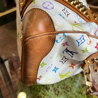 LOUIS VUITTON Courtney MM White Monogram Multicolore Shoulder Bag