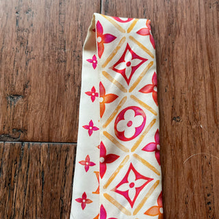 LOUIS VUITTON Tiles BB Pink Monogram Silk Bandeau