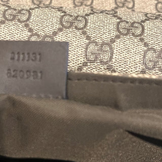 GUCCI Beige Ebony GG Supreme Canvas Diaper Bag