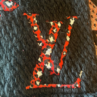 LOUIS VUITTON Giant Logomania Jungle Wool & Silk Scarf