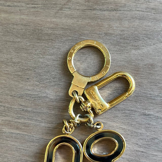 LOUIS VUITTON Confidence Brown Tortoise Shell Enamel Gold-Tone Padlock Bag Charm