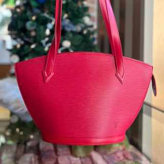 LOUIS VUITTON Saint Jacques PM Red Epi Leather Tote Bag