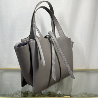 CELINE Tri-fold Medium Grey Shoulder Bag