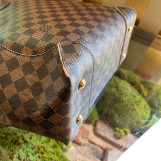 LOUIS VUITTON Caissa Damier Ebene Canvas Hobo Bag