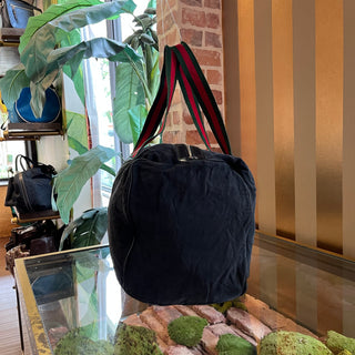 GUCCI Black Suede Duffle Bag