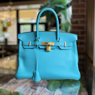 HERMES Birkin 30 Taurillon Clemence Leather Top Handle