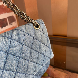 CHANEL 2.55 Reissue 226 Flap Blue Denim Shoulder Bag
