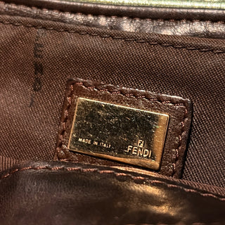 FENDI Zucca Canvas Vanity Clutch