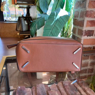 LOEWE Medium Puzzle Brown Classic Calfskin Leather Shoulder Bag