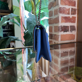 CHRISTIAN DIOR Miss Dior Blue Cannage Quilted Wallet on Chain
