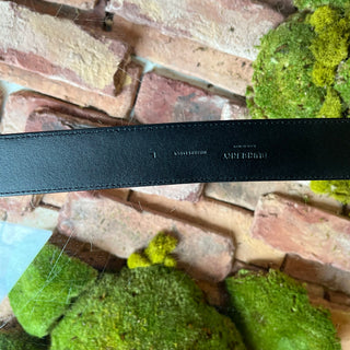 BURBERRY Beige Black Check Canvas TB Buckle Belt SZ6