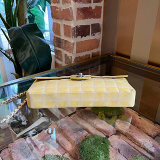 CHANEL Travel Line Yellow East West Nylon Shoulder Bag