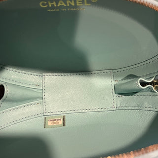 CHANEL La Pausa Blue Calfskin Chevron Stitch Crossbody
