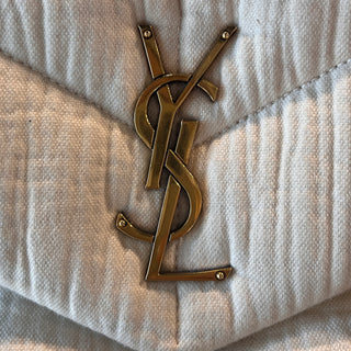 Saint Laurent Lou Lou Puffer Cotton Shoulder Bag Small