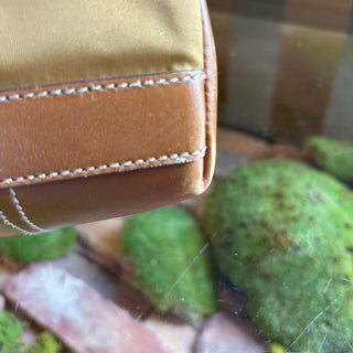 PRADA Vitello Trim Tessuto Shoulder Bag