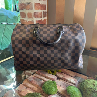 LOUIS VUITTON Damier Ebene Speedy 30 Satchel
